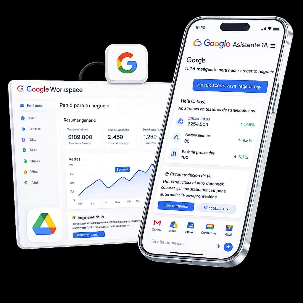 Google Workspace on mobile and tablet: Gmail, Drive and business admin panel
